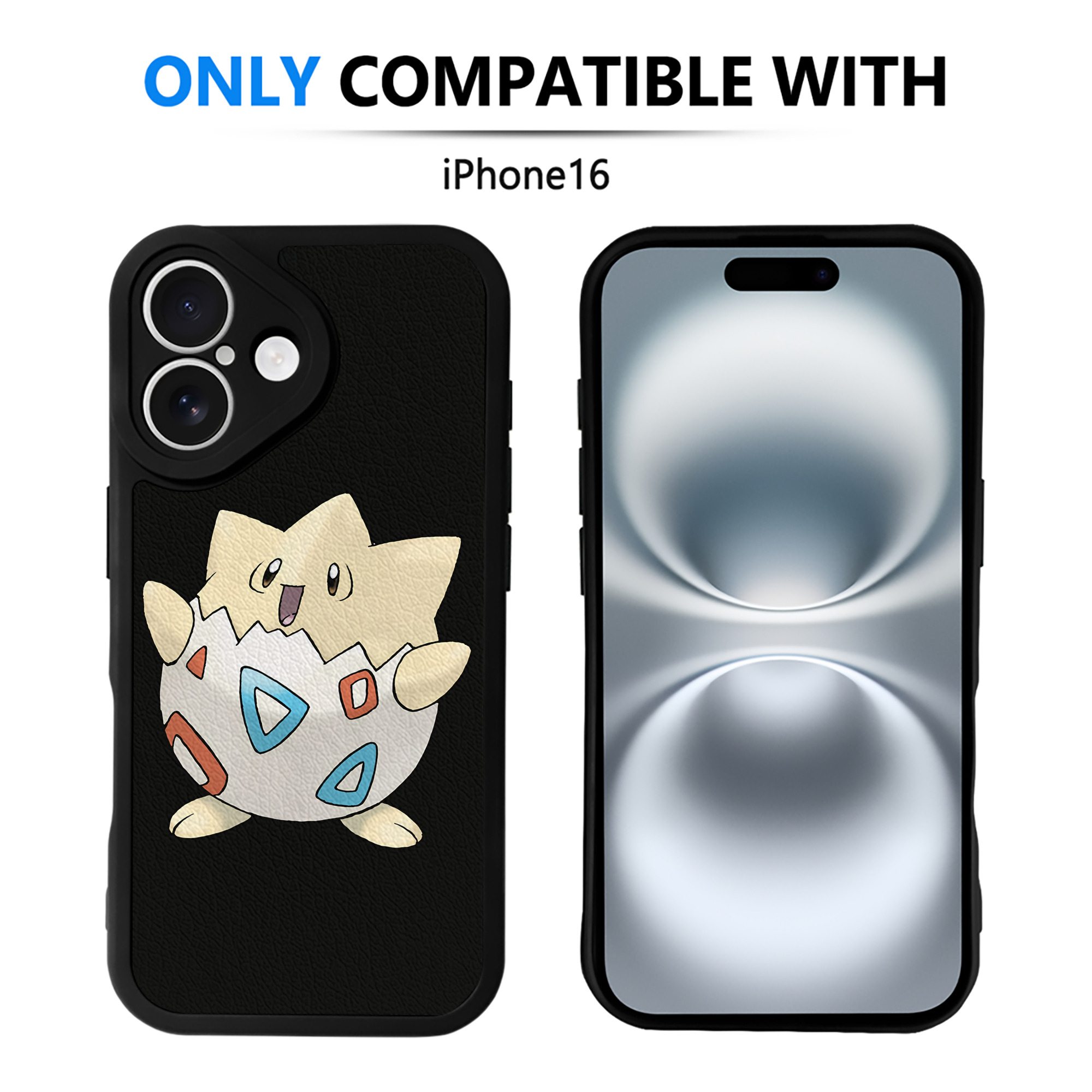 （画像用） ポケットモンスター Pokémon 【iPhone 16シリーズ対応】シリコンスマホケース（レザー調） 材質：シリコン